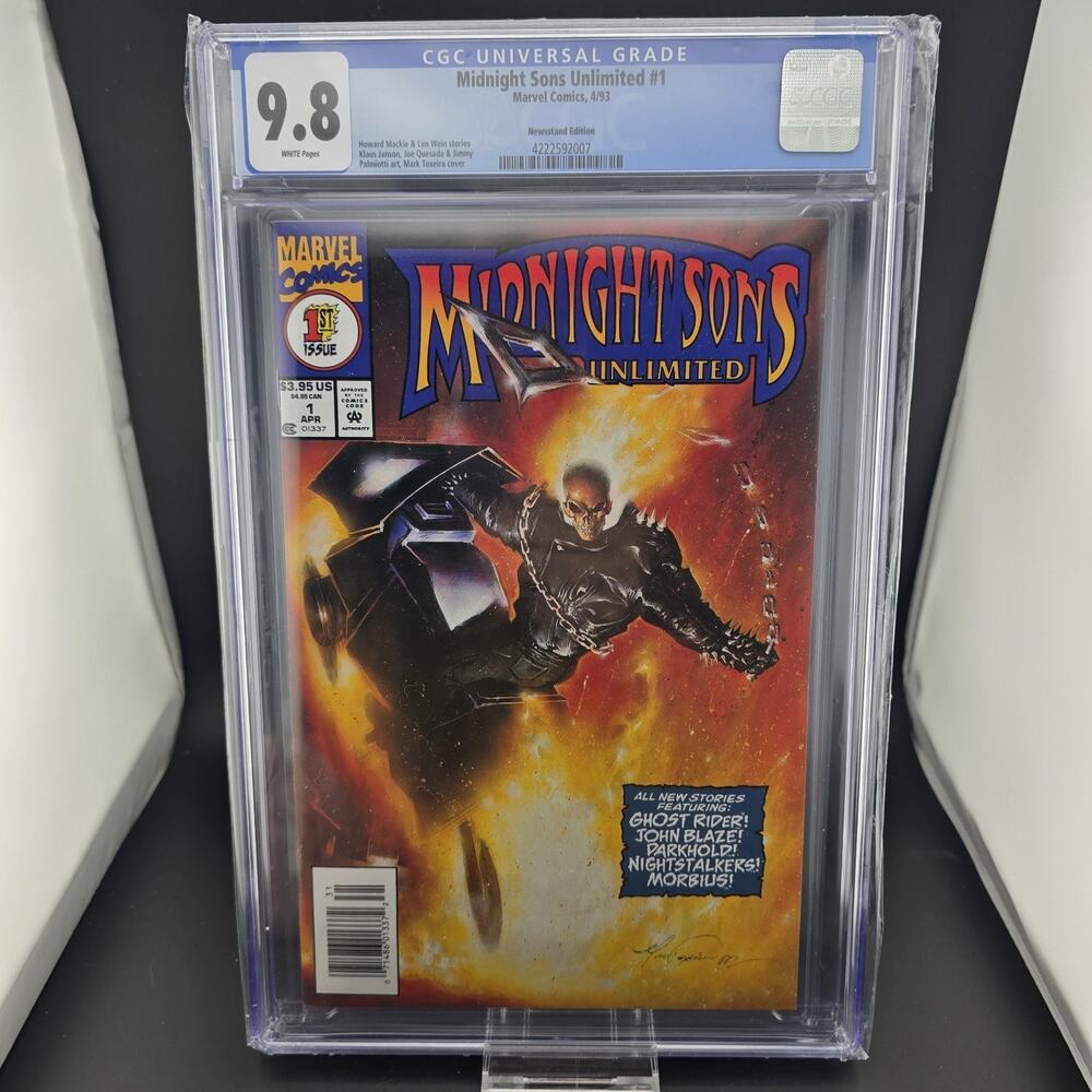 Midnight Sons Unlimited 1 CGC 9.8 Newsstand Edition Marvel 1993 Ghost Rider